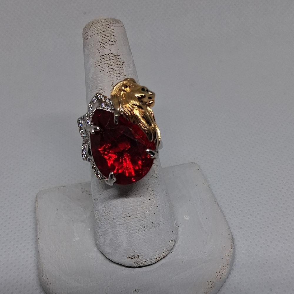9g Natural AAAA Wine Red Garnet Gemstone Adjustable Ring